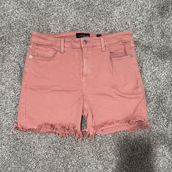 Lucky Brand Pants - Lucky Brand Rose Pink Frayed Hem Denim Shorts
